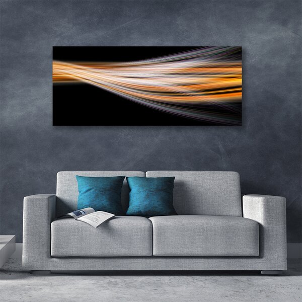 Tablou pe panza canvas Abstract Art Negru Gri Portocaliu