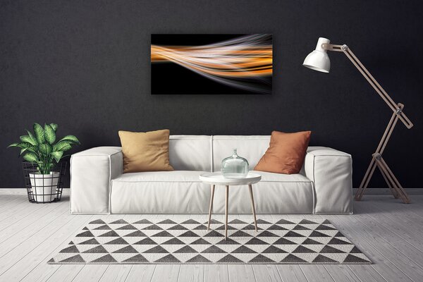 Tablou pe panza canvas Abstract Art Negru Gri Portocaliu