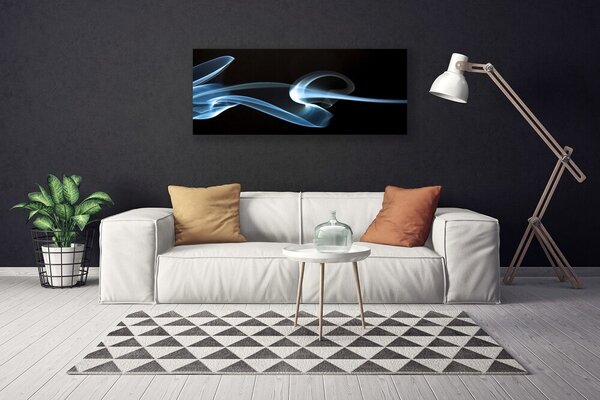 Tablou pe panza canvas Abstracție Art Albastru Negru