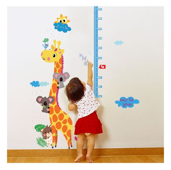 Autocolant pentru copii de tip metru pentru ușă/pentru perete 60x120 cm Giraffe & Koalas – Ambiance