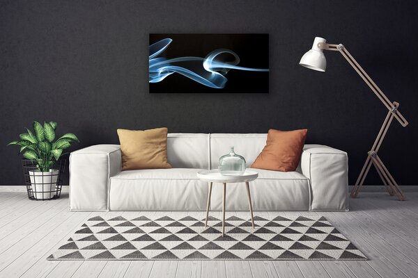 Tablou pe panza canvas Abstracție Art Albastru Negru