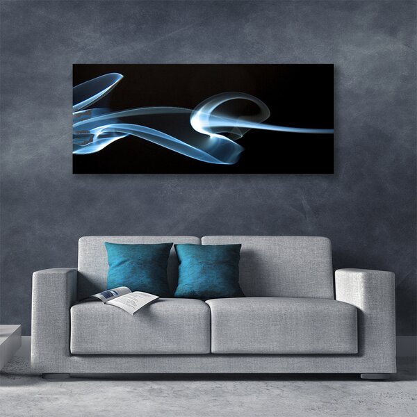 Tablou pe panza canvas Abstracție Art Albastru Negru