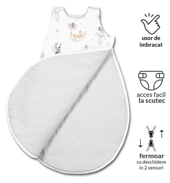 Sac de dormit copii 0-6 luni Kidizi Sweet Dreams, 1 tog