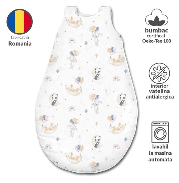 Sac de dormit copii 0-6 luni Kidizi Sweet Dreams, 1 tog