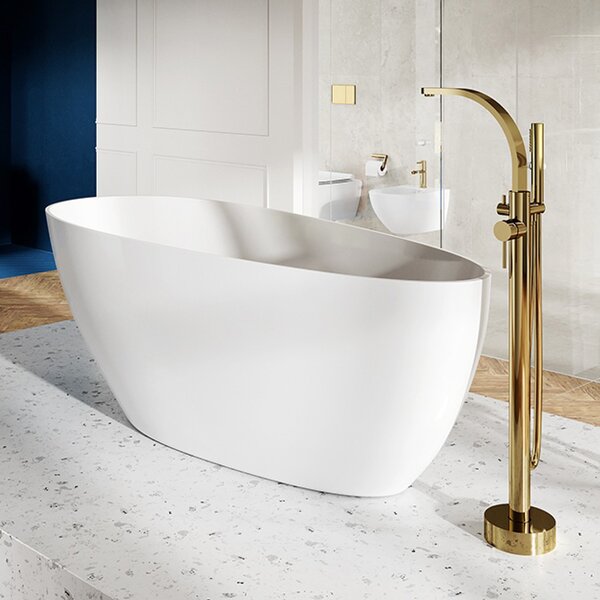 Besco Goya cadă freestanding 140.5x62.5 cm ovală alb #WMMB-140GKC
