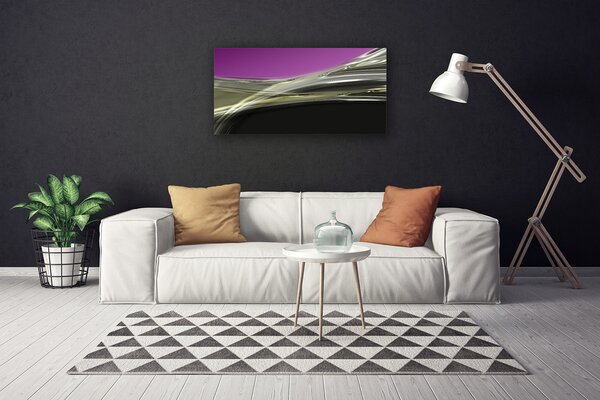 Tablou pe panza canvas Abstract Art Violet Gri Negru