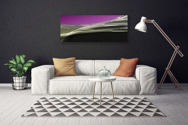 Tablou pe panza canvas Abstract Art Violet Gri Negru