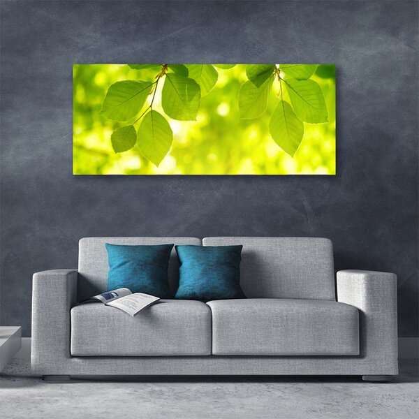 Tablou pe panza canvas Frunze verde florale
