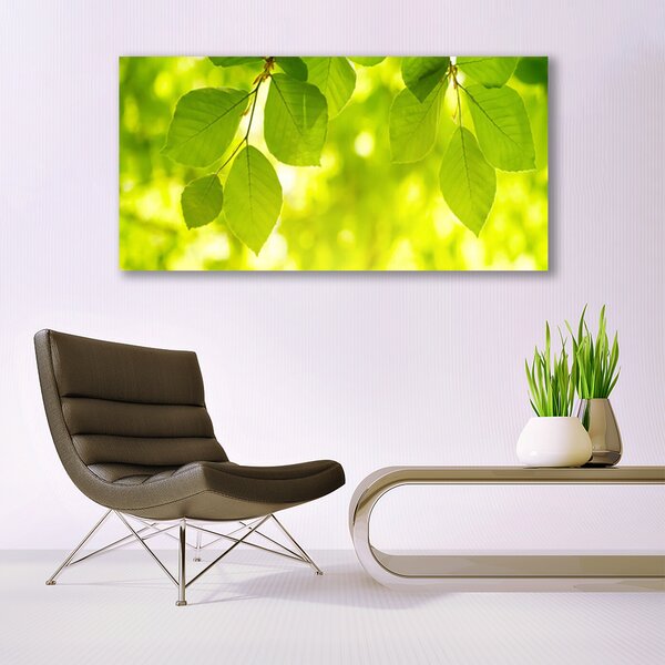 Tablou pe panza canvas Frunze verde florale