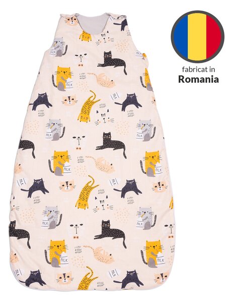 Sac de dormit copii reglabil 6-36 luni Kidizi Kitten Love, 1 tog