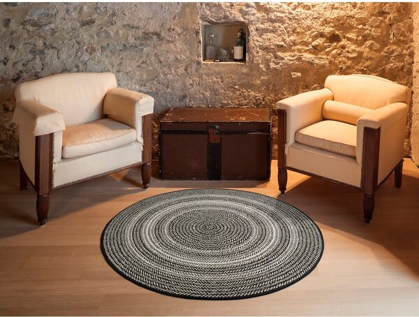 Covor pentru exterior Universal Silvana Rutto, ⌀ 120 cm, negru