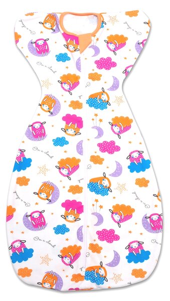 Sistem de infasat bebe Kidizi Swaddel Confort O a Cloud 0-4 luni – anti reflex Moro, 100% bumbac, fermoar dublu, 0.5 TOG