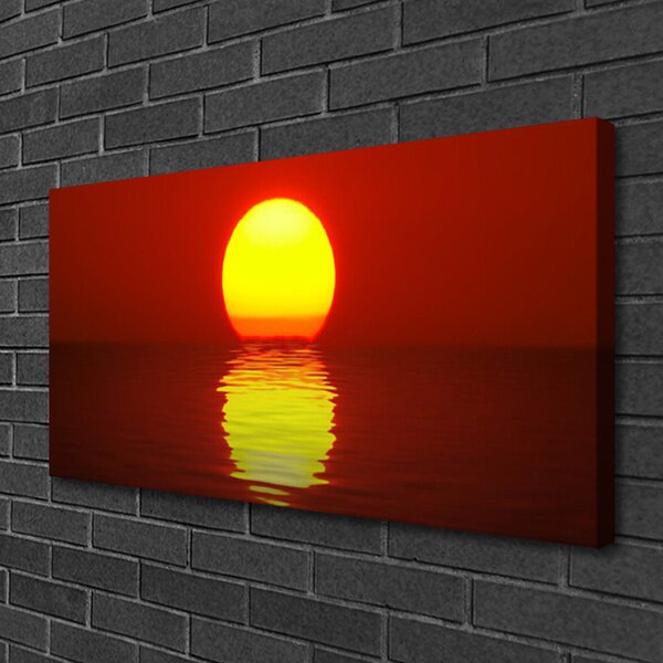 Tablou pe panza canvas Sea Sunset Peisaj Orange Galben