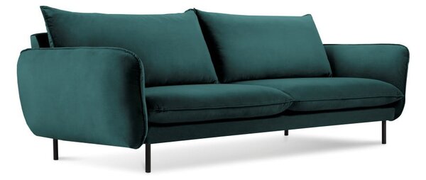 Canapea țesătură catifea Cosmopolitan Design Vienna, 230 cm, verde petrol