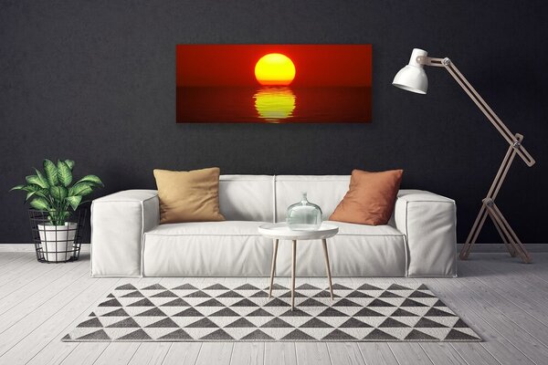 Tablou pe panza canvas Sea Sunset Peisaj Orange Galben