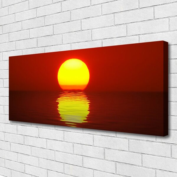 Tablou pe panza canvas Sea Sunset Peisaj Orange Galben