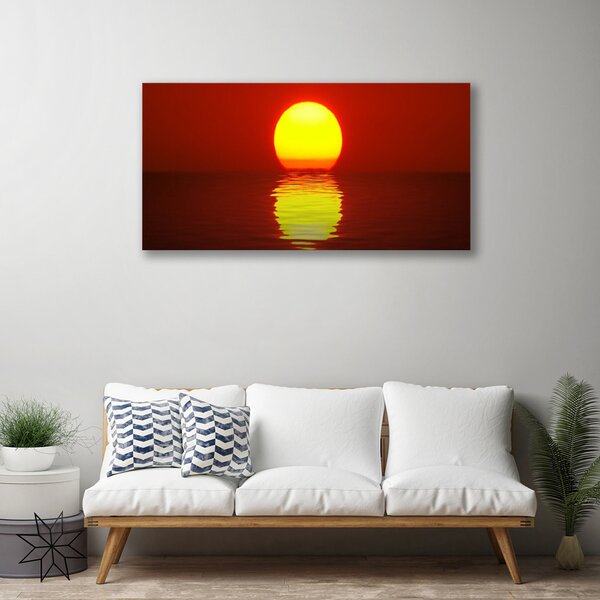 Tablou pe panza canvas Sea Sunset Peisaj Orange Galben