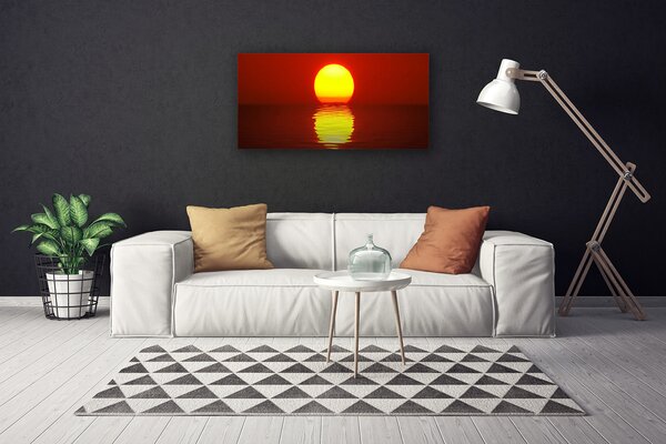 Tablou pe panza canvas Sea Sunset Peisaj Orange Galben
