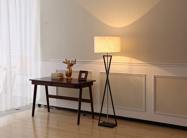 Abigali Sand Glass lampă de podea 1x40 W alb-negru FSG-W-E27