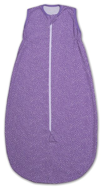 Sac dormit copii de vara 0-18 luni Kidizi Purple Spots, 80 cm, 0.5 tog
