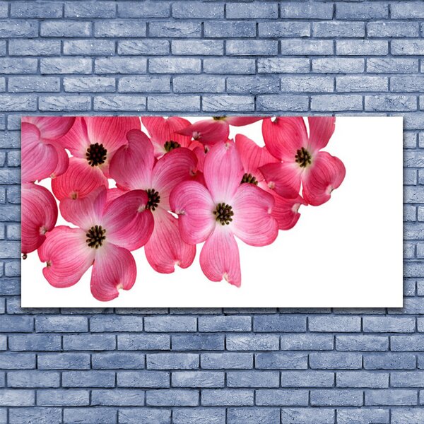 Tablou pe panza canvas Flori Floral Roz Alb