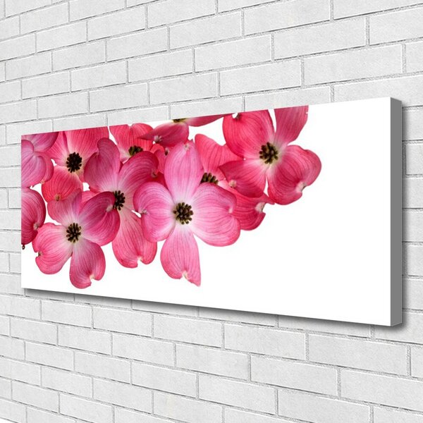 Tablou pe panza canvas Flori Floral Roz Alb