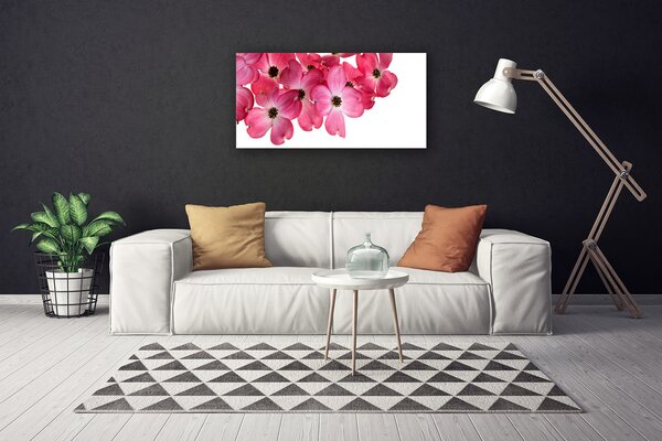 Tablou pe panza canvas Flori Floral Roz Alb