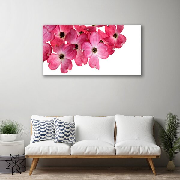 Tablou pe panza canvas Flori Floral Roz Alb