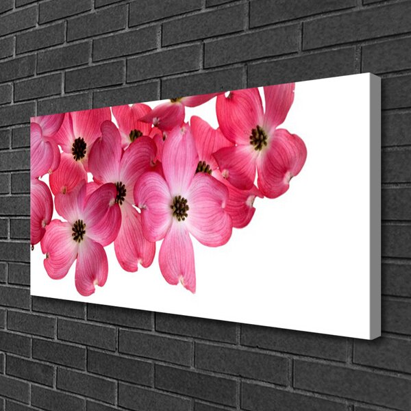 Tablou pe panza canvas Flori Floral Roz Alb