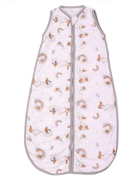 Sac de dormit copii de vara din muselina Kidizi Ducky 75 cm, 100% bumbac, 0-9 luni