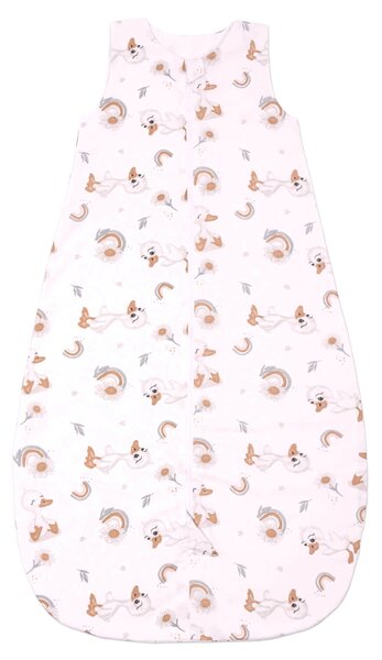 Sac de dormit de vara pentru copii 18-36 luni Kidizi Ducky , bumbac 100%, 0.5 tog