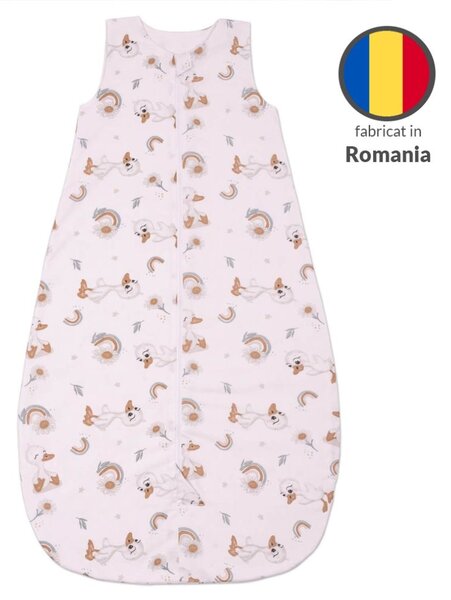 Sac dormit copii de vara din muselina Kidizi Ducky 90 cm, 100% bumbac, 6-24 luni 0.5 TOG