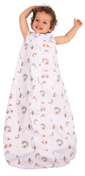 Sac de dormit de vara pentru copii 18-36 luni Kidizi Ducky , bumbac 100%, 0.5 tog