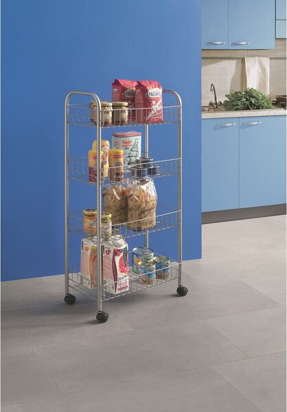 Raft mobil din metal, argintiu 41x84 cm Ascona - Metaltex