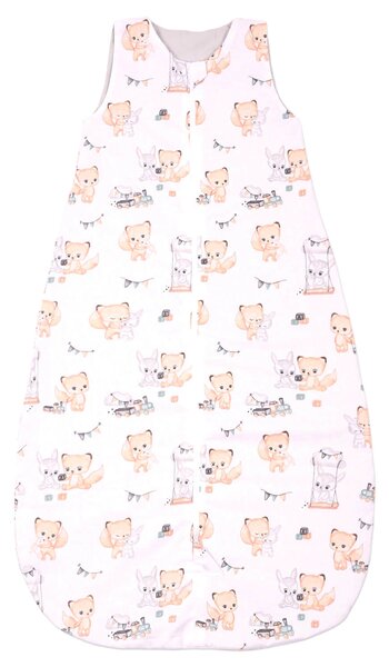 Sac de dormit de vara pentru copii 18-36 luni Kidizi Best Friends, bumbac 100%, 0.5 tog