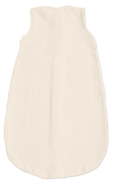Sac de dormit de vara pentru copii din muselina dubla 0-6 luni Kidizi ivory, bumbac 100%, 0.3 tog