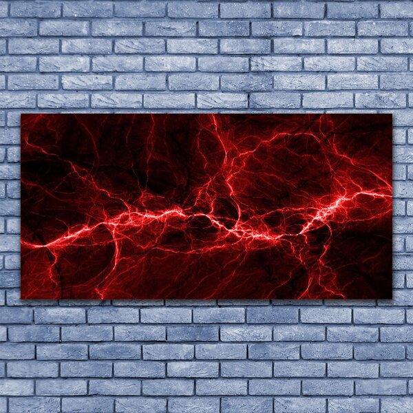 Tablou pe sticla Abstract Art Red
