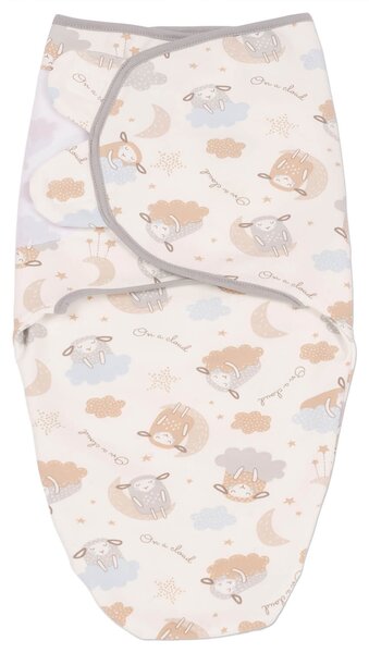 Sistem de infasat reglabil din bumbac flausat 0-3 luni Kidizi On a Cloud Pastel, 1 tog, pentru toamna / iarna