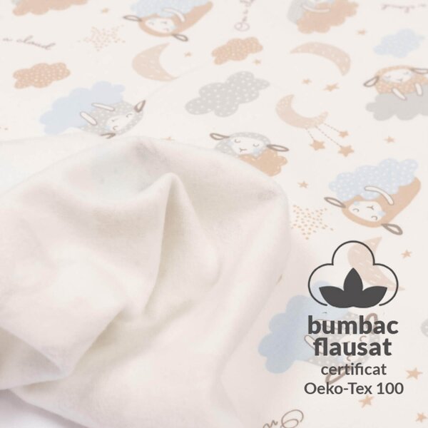 Sistem de infasat 0-4 luni Kidizi Swaddel Confort On a Cloud Pastel, bumbac flausat, 1 tog, pentru toamna-iarna