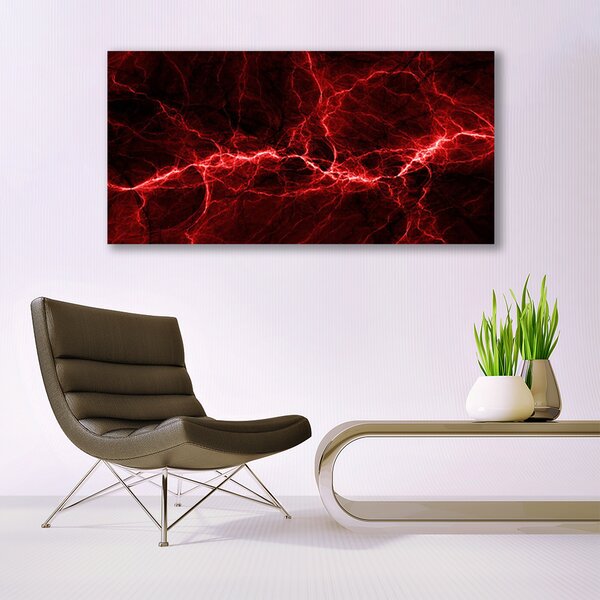 Tablou pe sticla Abstract Art Red