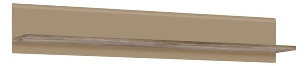 Etajera suspendata din pal, Tadita Stejar / Bej, l143,8xA25xH23,5 cm