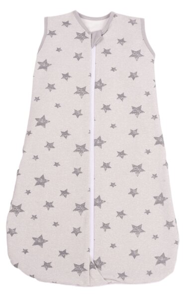 Sac de dormit bebelusi cu sistem de infasare din bumbac flausat Kidizi Galaxy Grey, 0-6 luni, 1 tog