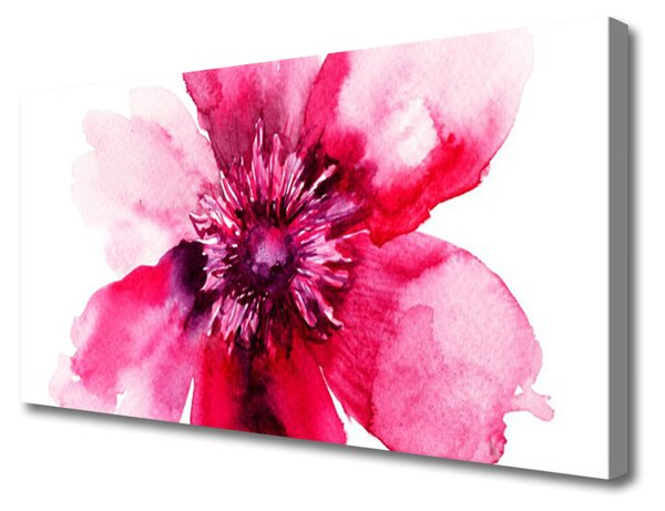 Tablou pe panza canvas Florale flori roz alb
