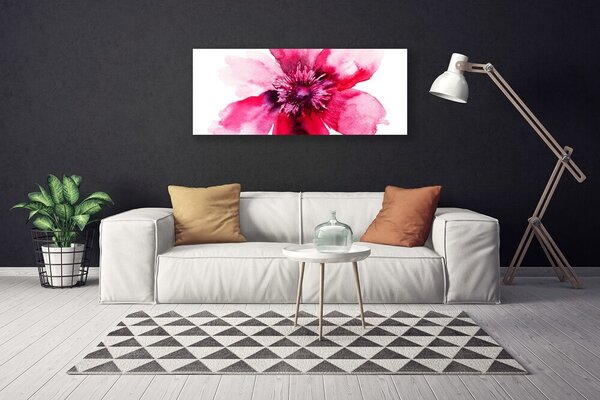 Tablou pe panza canvas Florale flori roz alb