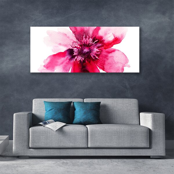 Tablou pe panza canvas Florale flori roz alb