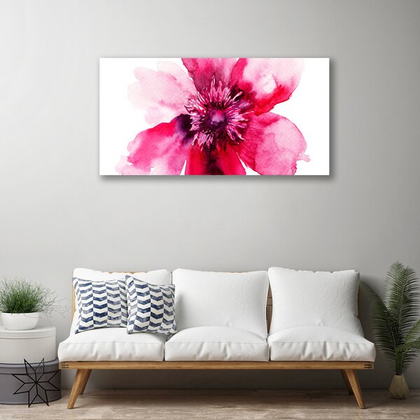 Tablou pe panza canvas Florale flori roz alb