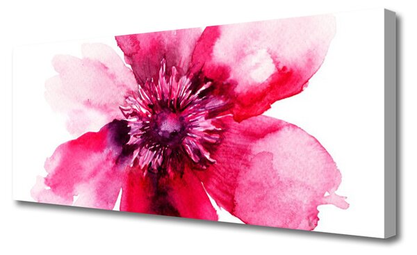 Tablou pe panza canvas Florale flori roz alb
