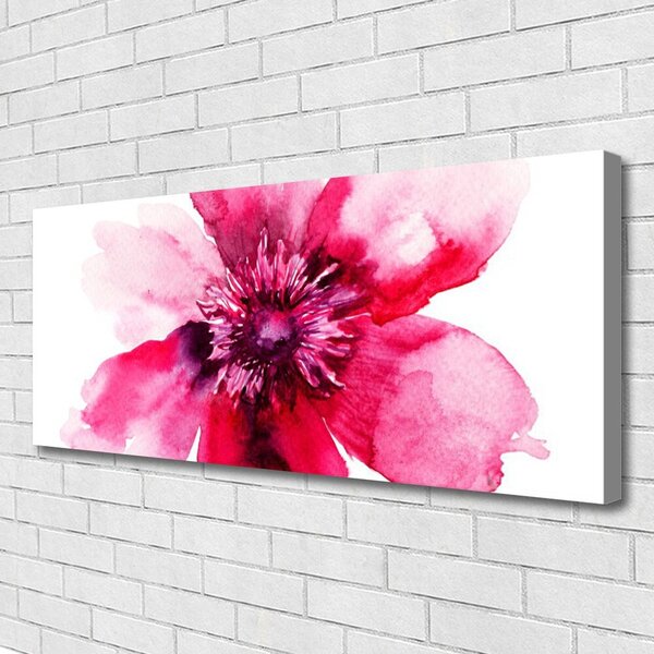 Tablou pe panza canvas Florale flori roz alb
