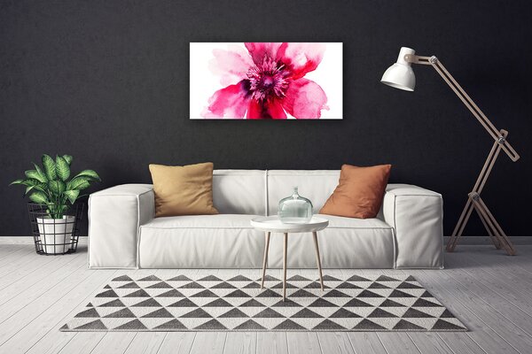 Tablou pe panza canvas Florale flori roz alb