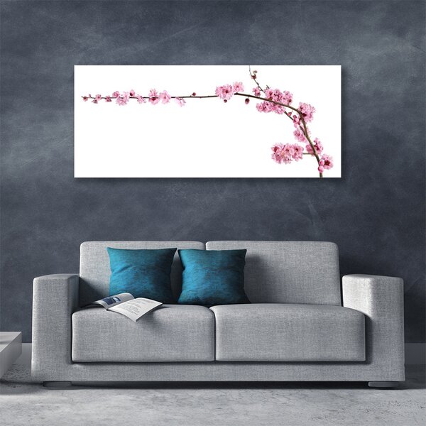 Tablou pe panza canvas Flori Floral Roz Alb